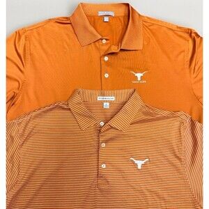 2 Peter Millar Polo Shirt Men XL Summer Comfort Texas Longhorns Performance Golf